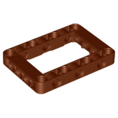 reddish brown technic liftarm modified frame thick 5 x 7 open center