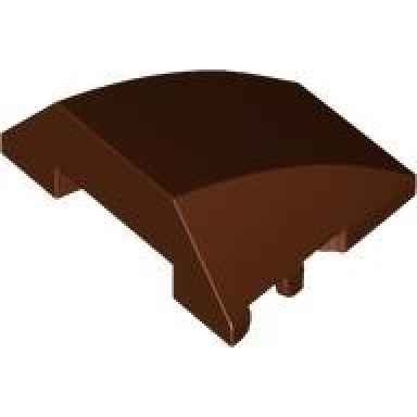 reddish brown wedge 4 x 3 triple curved no studs
