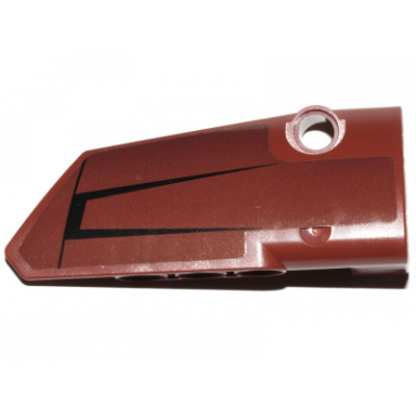 reddish brown technic panel fairing 4 small smooth long side b with black lines pattern sticker - set 75532