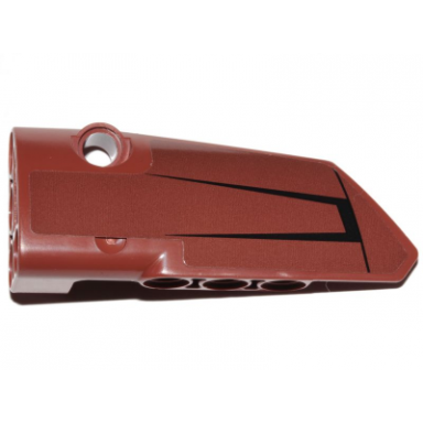 reddish brown technic panel fairing 3 small smooth long side a with black lines pattern sticker - set 75532