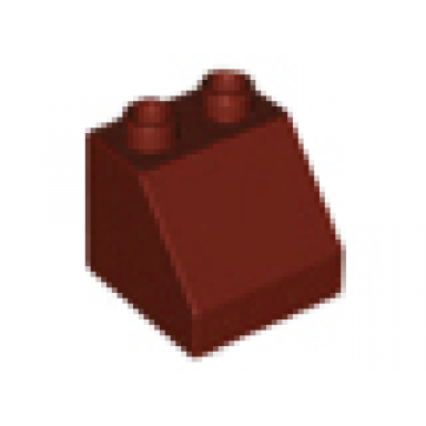 reddish brown duplo brick 2 x 2 x 1 1 2 slope 45