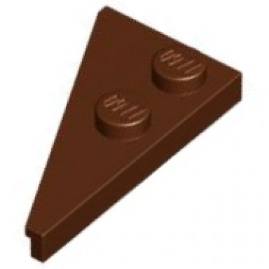 reddish brown wedge plate 4 x 2 right pointed