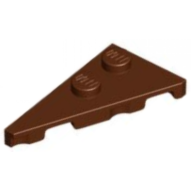 reddish brown wedge plate 4 x 2 left pointed