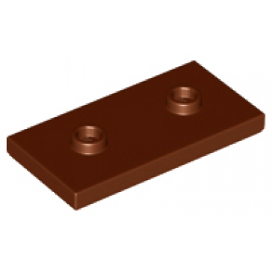 reddish brown plate modified 2 x 4 with 2 studs double jumper