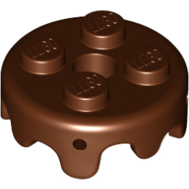reddish brown frosting for 2 x 2 cake with 4 small pin holes