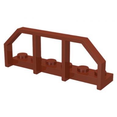 reddish brown plate modified 1 x 6 with train wagon end fence