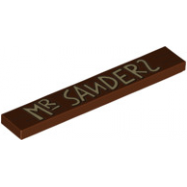 reddish brown tile 1 x 6 with mr sanders pattern