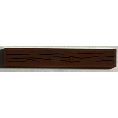 reddish brown tile 1 x 6 with wood grain pattern sticker - set 75947