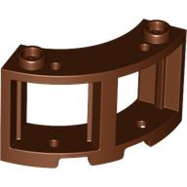 reddish brown window 3 x 3 x 2 round corner