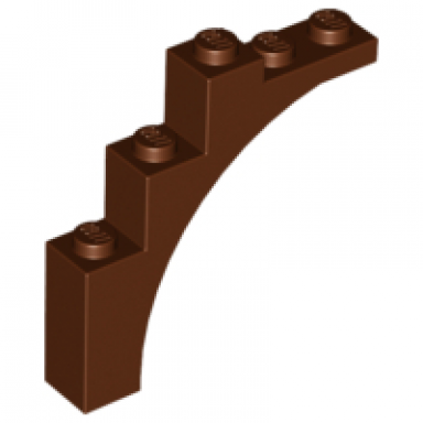 reddish brown arch 1 x 5 x 4 - irregular bow reinforced underside