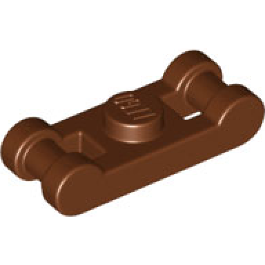 reddish brown plate modified 1 x 1 with bar handles on ends