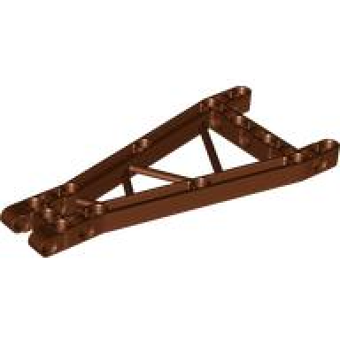 reddish brown technic liftarm modified girder triangular thick 7 x 16