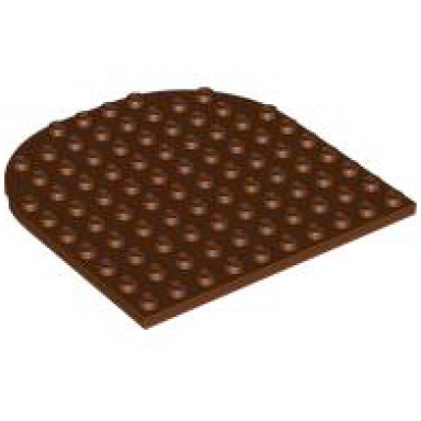 reddish brown plate round 10 x 10 rounded end