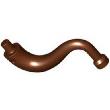 reddish brown elephant tail trunk with bar end - long straight tip