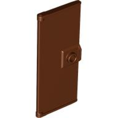 reddish brown door 1 x 3 x 6 with stud handle