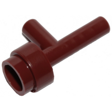 reddish brown minifigure utensil space gun torch - without grooves