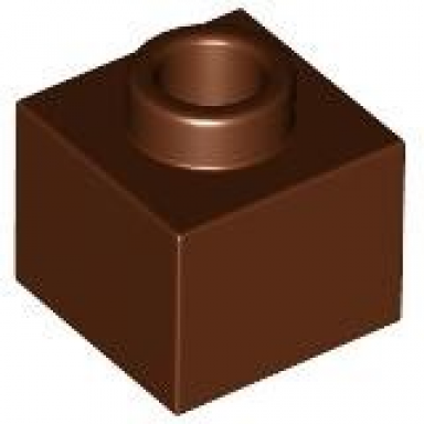 reddish brown brick modified 1 x 1 x 2 3 with open stud