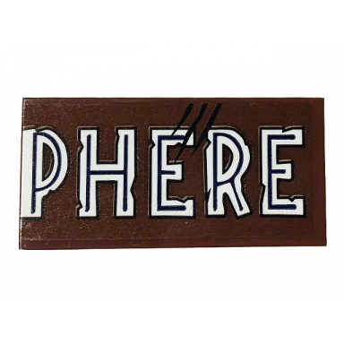 reddish brown tile 2 x 4 with phere and scratches pattern sticker - set 75929