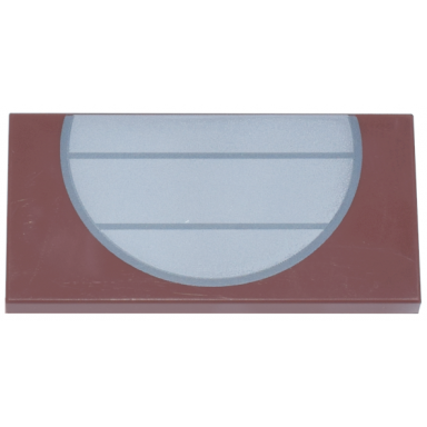reddish brown tile 2 x 4 with light bluish gray partial circle with dark bluish gray lines pattern super mario morton stomach