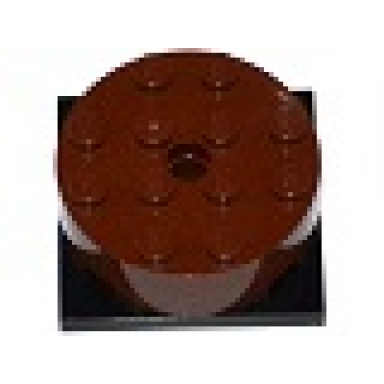 reddish brown turntable 4 x 4 x 1 1 3 with black square base locking 87081 61485