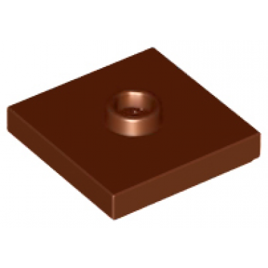 reddish brown plate modified 2 x 2 with groove and 1 stud in center jumper
