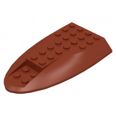 reddish brown aircraft fuselage aft section curved top 6 x 10
