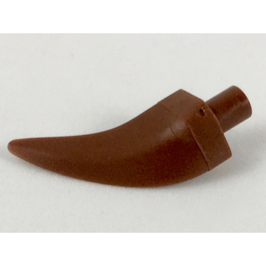 reddish brown barb claw horn tooth - medium