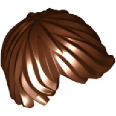 reddish brown minifigure hair tousled with side part