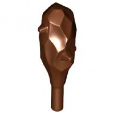 reddish brown minifigure weapon club with spikes - small