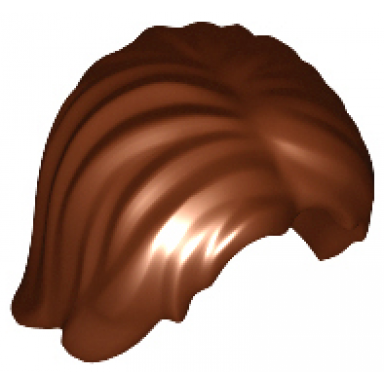 reddish brown minifigure hair mid-length tousled with center part