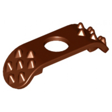 reddish brown minifigure armor shoulder pads with spikes on top
