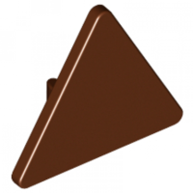 reddish brown road sign 2 x 2 triangle with clip