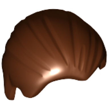 reddish brown minifigure hair combed front to rear