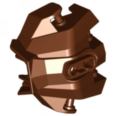 reddish brown hero factory hand armor with handles for clips