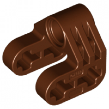 reddish brown technic axle and pin connector perpendicular split