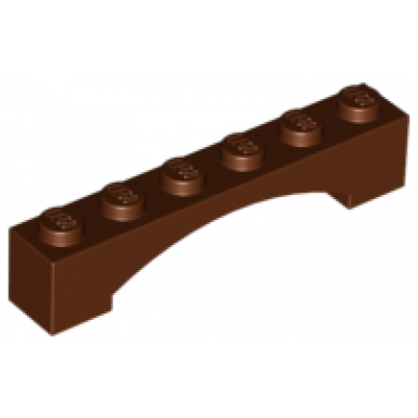 reddish brown arch 1 x 6 raised arch