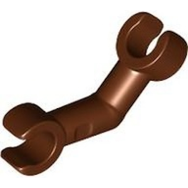reddish brown arm skeleton bent with clips at 90 degrees vertical grip