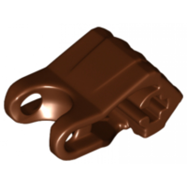reddish brown hero factory fist with axle hole - 4 fingers