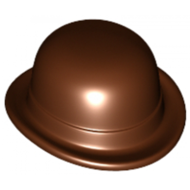 reddish brown minifigure headgear hat bowler