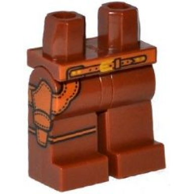 reddish brown hips and legs with medium nougat belt and holster pattern