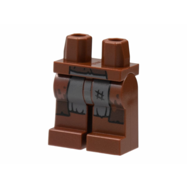 reddish brown hips and legs with long coattails dark brown mud stains dark bluish gray pant legs pattern