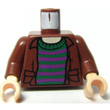 reddish brown torso harry potter open shirt and striped sweater pattern reddish brown arms light nougat hands