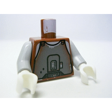 reddish brown torso sw dengar pattern light bluish gray arms white hands