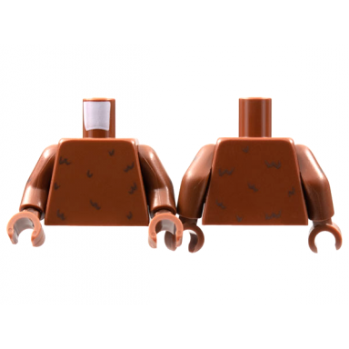 reddish brown torso with dark brown fur pattern reddish brown arms with dark brown fur pattern reddish brown hands