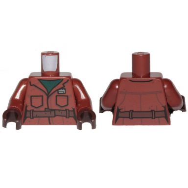 reddish brown torso sw jacket pockets dark brown belt and dark green undershirt pattern reddish brown arms dark brown hands