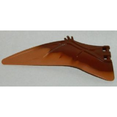 reddish brown dinosaur wing pteranodon - left with marbled medium nougat edge pattern