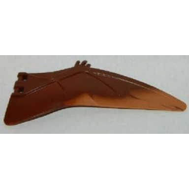 reddish brown dinosaur wing pteranodon - right with marbled medium nougat edge pattern