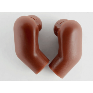 reddish brown arm matching left and right pair