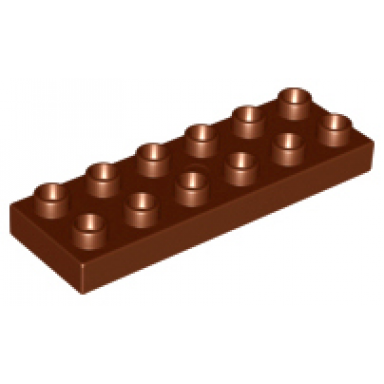 reddish brown duplo plate 2 x 6