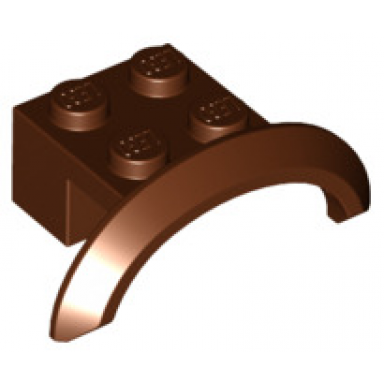 reddish brown vehicle mudguard 4 x 2 1 2 x 1 with arch round
